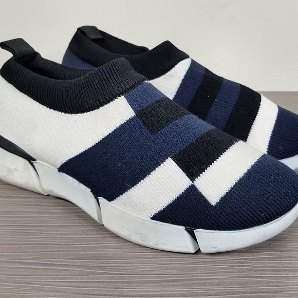 Stella McCartney Striped Knitted Slip on Sneaker, Womens Size 5 / 35 - Picture 3 of 12